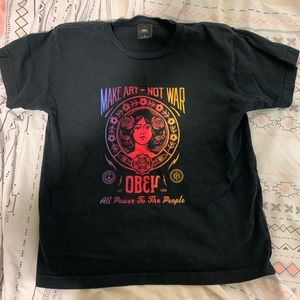 Make art not war obey shirt